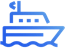 Boat on water icon