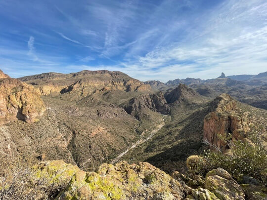 Beautiful mountains to hike and bike on in Roosevelt, Arizona